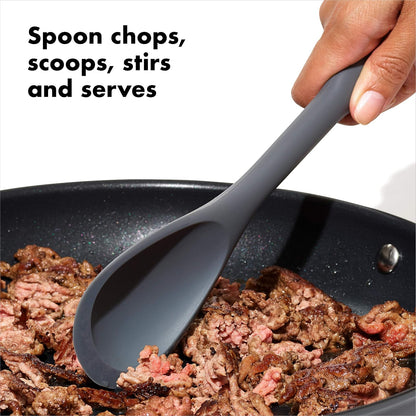 OXO Good Grips - Juego de utensilios de silicona (3 piezas), Juego de 3 piezas, Gris, Una talla, 1