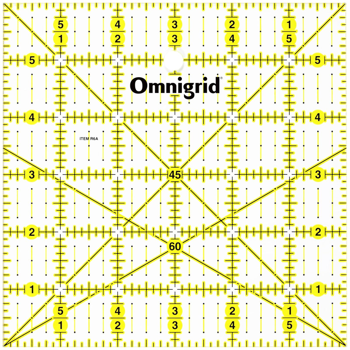 Omnigrid Regla Transparente para Costura y Acolchado, Varios Tamaños - 15.2 cm x 15.2 cm - Cuadrado