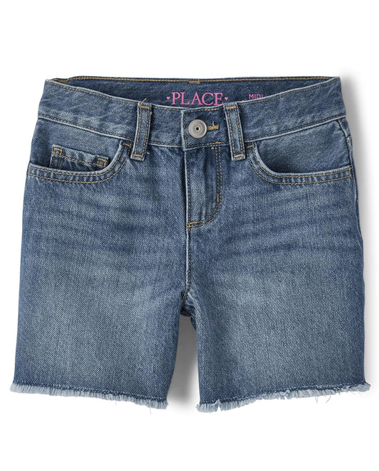 The Children's Place Pantalones Cortos de Mezclilla Midi Pantalones Cortos para Niñas