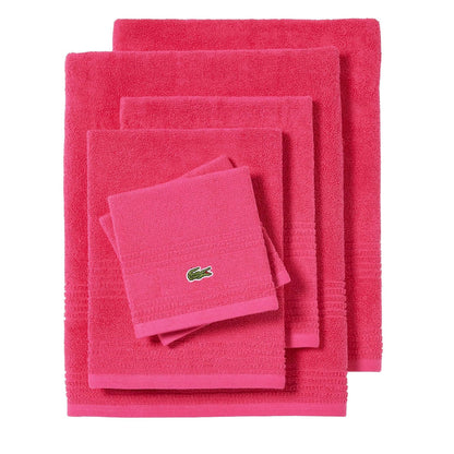 Lacoste Grand Slam - Juego de Toallas de 6 Piezas, Color Magenta - 30 inches x 52 inches - Rosa