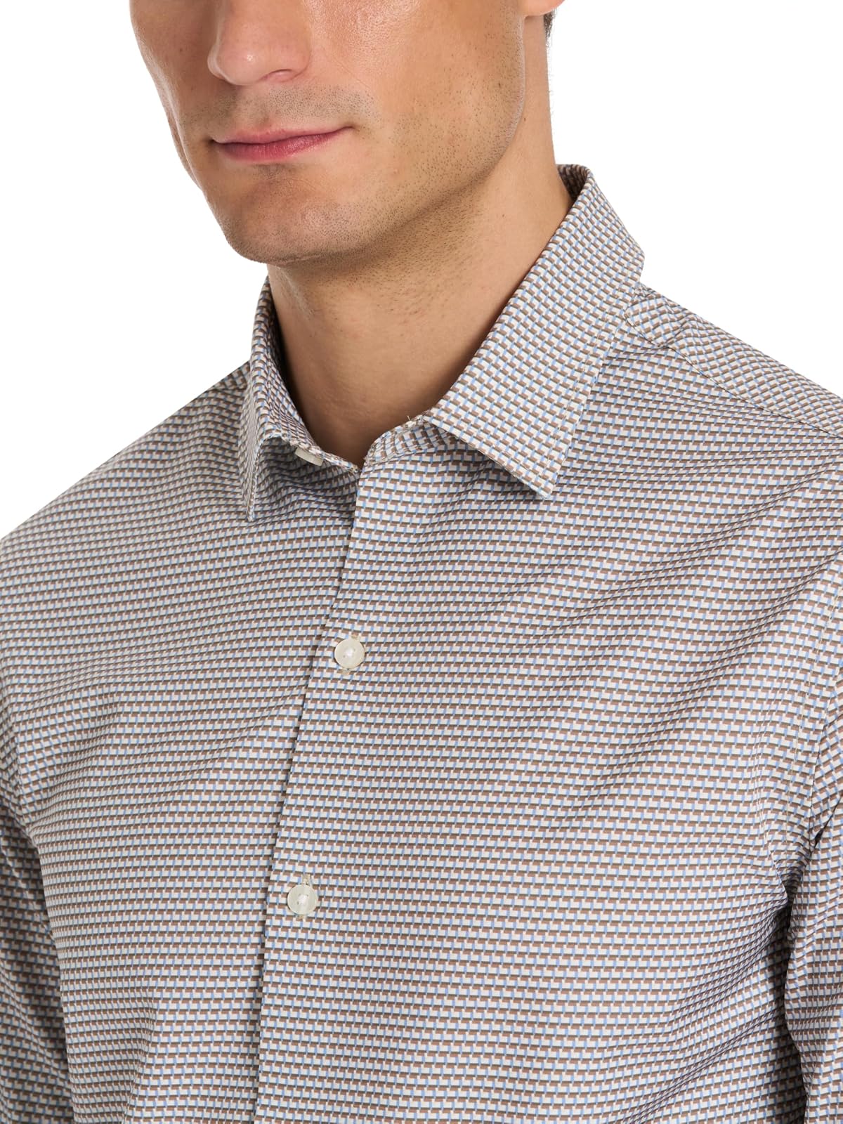 Van Heusen - Camisa elástica de Manga Larga para Hombre