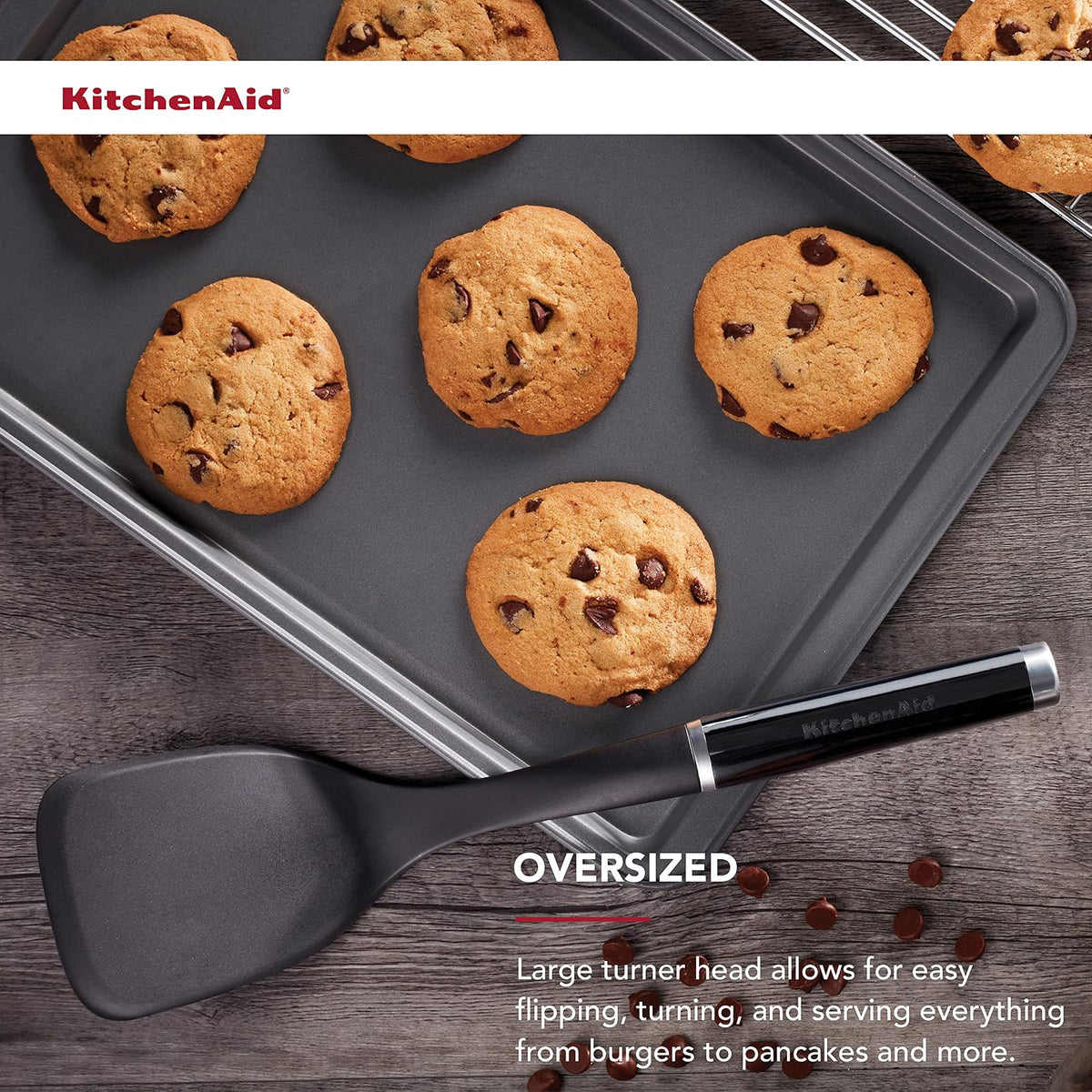 KitchenAid Classic - espátula sólido, negro, 13.5 x 3.3 pulgadas
