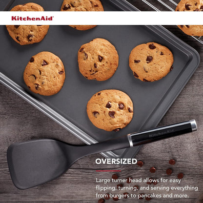 KitchenAid Classic - espátula sólido, negro, 13.5 x 3.3 pulgadas