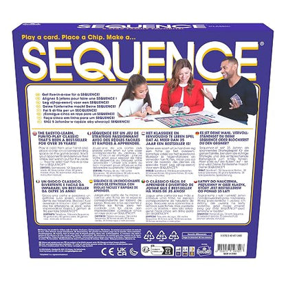 Sequence - Juego de Secuencia Original con Tabla Plegable, Tarjetas y fichas de Jax (el Embalaje Puede Variar) Blanco, 10.3 x 8.1 x 2.3 Pulgadas