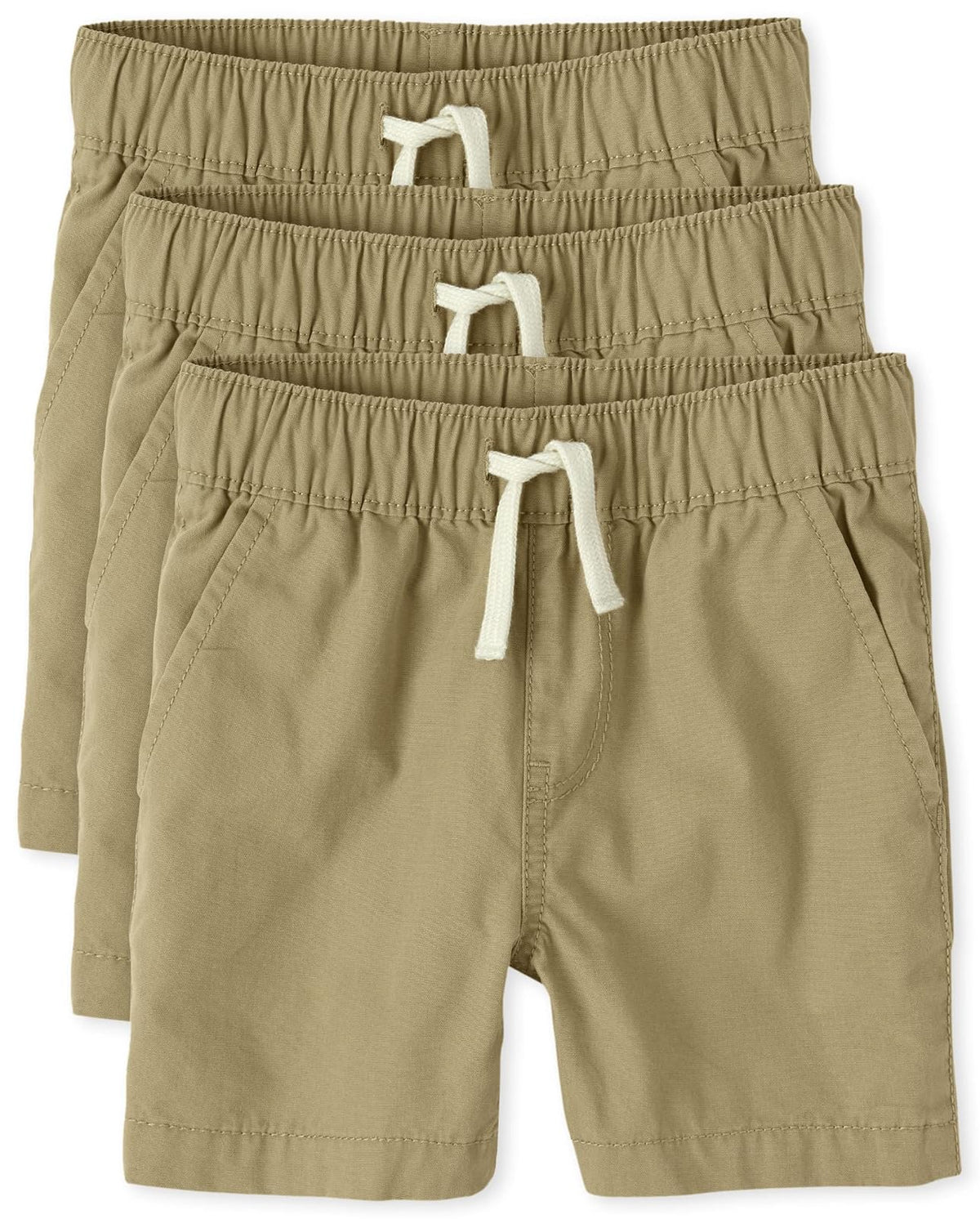 The Children's Place Pantalones Cortos Deportivos para niños pequeños, Paquete de 3 Pantalones Cortos para Niños