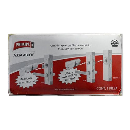 Phillips Cerradura Modelo 550 Para Puerta De Aluminio Blanco