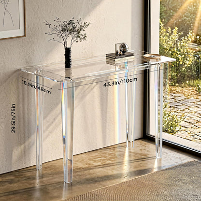 computadora acrílico, Mesa de acrílico Transparente, Mesa de Estudio Moderna para Oficina en casa, Consola Multiusos de Superficie extendida, estación de Trabajo Ligera y Resistente para Espacios