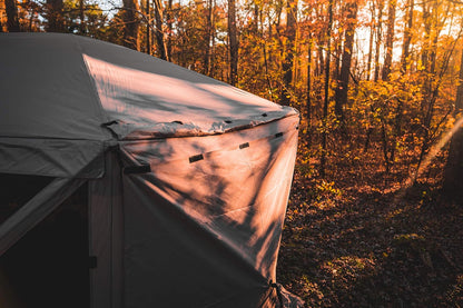 Gazelle Tents™, 3 Paneles de Viento para cenador, Paneles de Viento portátiles, Paneles de privacidad, Impermeable, Arena desierta, GA104, Color café
