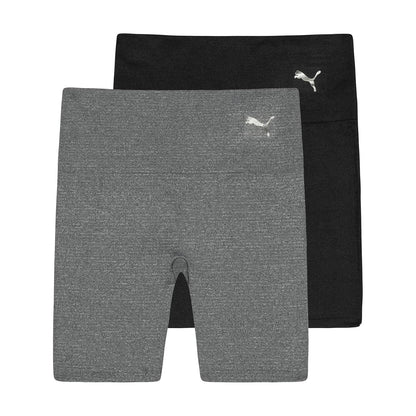 PUMA 2 Pack Rib Bike Short Pantalones Cortos Mujer