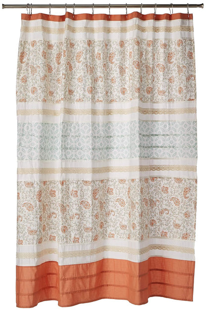 Madison Park Dawn Cortina de Ducha, 72 x 72 cm, Color Coral
