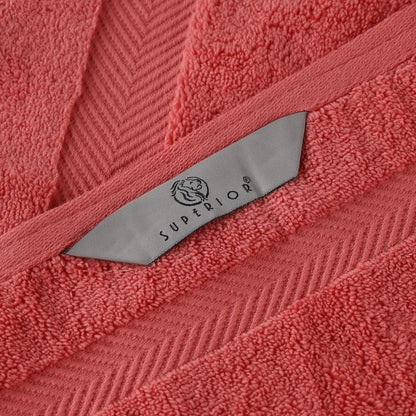 Superior ZT 6 PC Set CO 100% Zero Twist Cotton Super Soft and Absorbent 6 - Piece Towel Set, Coral