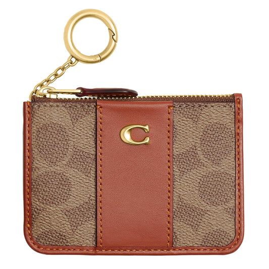 Coach Mini Id Skinny, color tostado