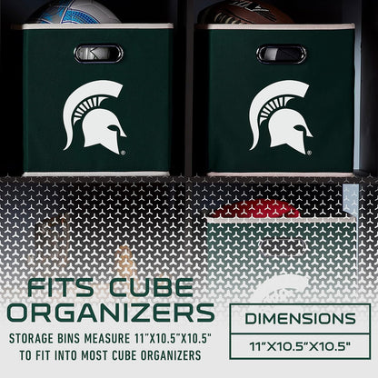 Franklin Sports NCAA College Team - Cubos de Almacenamiento de Tela Hechos para Adaptarse a organizadores de contenedores de Almacenamiento (11 x 10.5 x 10.5)