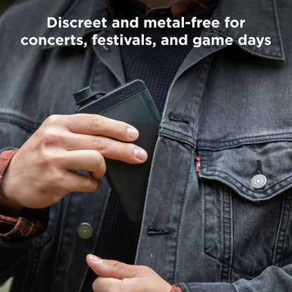 Frasco discreto a prueba de fugas de conejo – Recipiente de alcohol Tritan inastillable con boca ancha y tapa atada – Frasco de viaje portátil sin BPA para conciertos y festivales