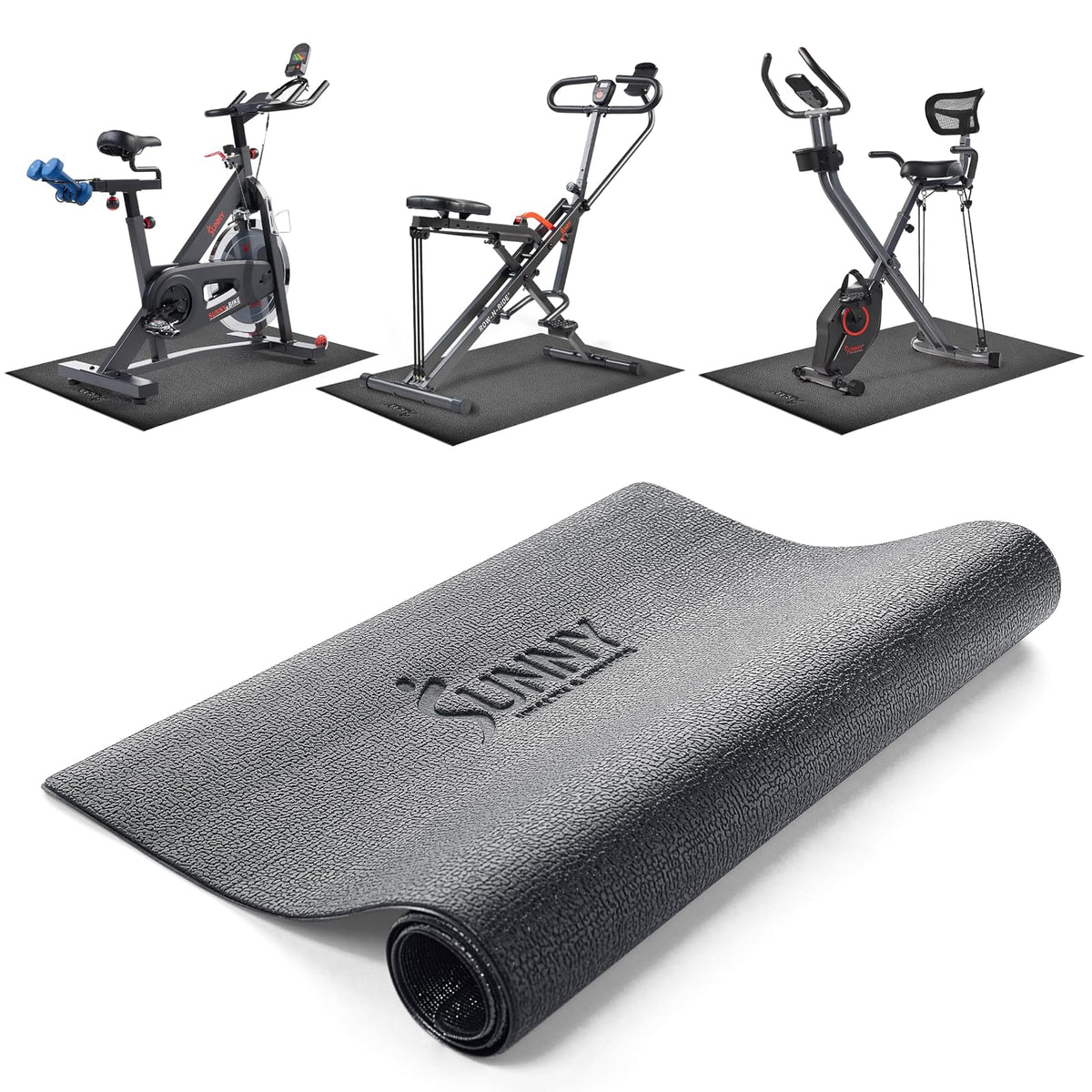Sunny Health & Fitness Tapete para Equipo de Ejercicio - S - 130L x 60W x 0.4H CM