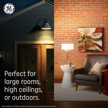 GE - Bombillas LED ultrabrillantes, equivalente a 100 W, luz de día, bombillas transparentes CA12 (paquete de 3)
