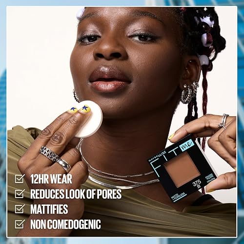 MAYBELLINE - Maquillaje en polvo New York Fit Me Matte + Poreless, dorado, 0.29 oz.