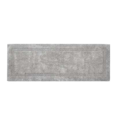 Nautica - Alfombra de baño de algodón Suave y Absorbente con Respaldo Antideslizante, Certificado Oeko-Tex, Color Gris Pastel Peniston, 60 x 22 Pulgadas