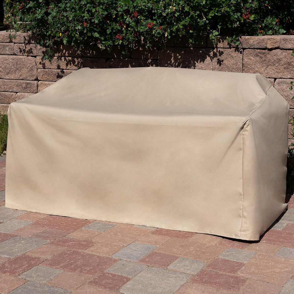 Modern Leisure Basics - Funda de sofá para patio, tela resistente a la intemperie, protección de muebles de exterior, perfecta para patio, terraza y porche, 55 pulgadas de largo x 33 pulgadas de ancho