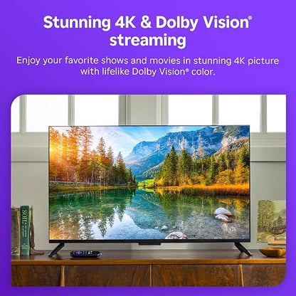 ROKU Streaming Stick 4K | Dispositivo de transmisión 4K/HDR/Dolby Vision con Control Remoto de Voz y Controles de TV