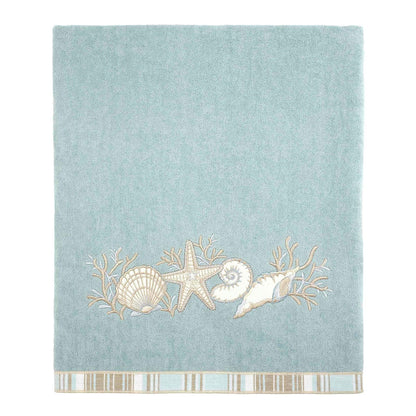 Avanti Linens - Toalla de baño, algodón Suave y Absorbente (colección Sand Shells, Mineral) - Toalla de baño - mineral
