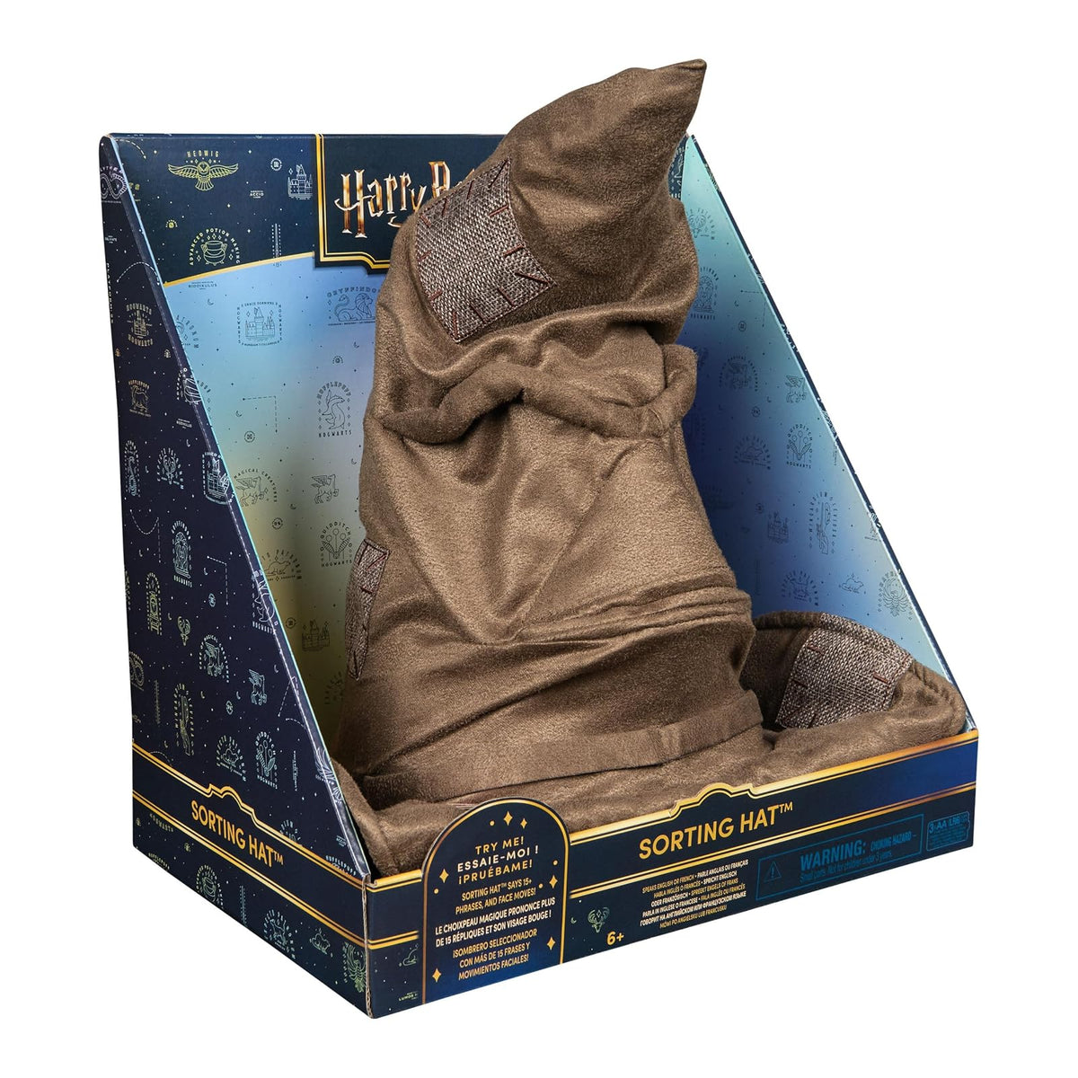 Wizarding World Harry Potter, Sombrero de clasificación para Hablar con 15 Frases para Juego de simulación, Regalos de Navidad para niños