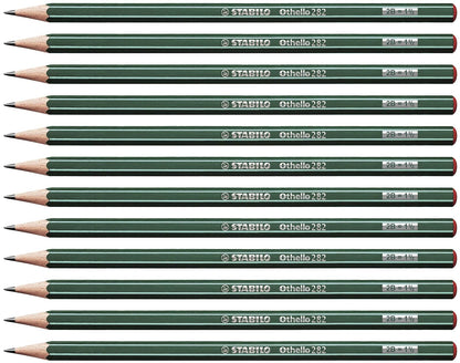 STABILO Othello 282 - Paquete de 12 lápices de dibujo 2B | 12er Pack, Härtegrad 2B