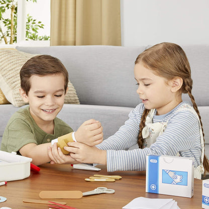Little Tikes Kit de Primeros Auxilios - Juego de rol médico - 3 + años - Juega y aprende - Juguete Interactivo para niños - Incluye cubrebocas, inmovilizador de Brazo, folleto, Accesorios y más