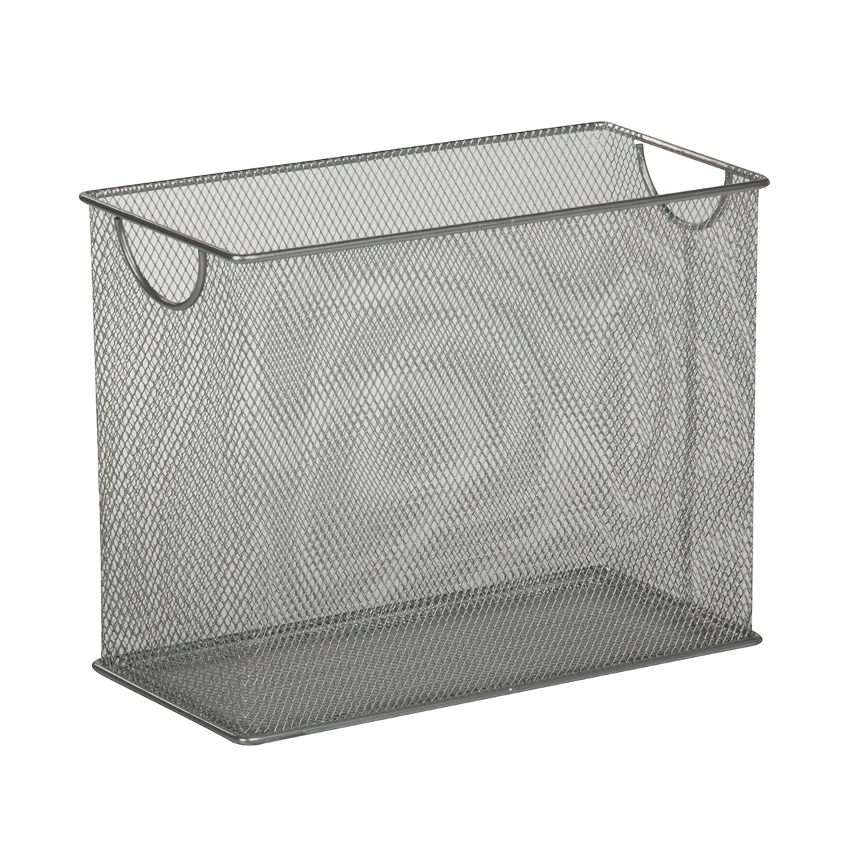 Honey-Can-Do Malla Organizadores de Mesa, Organizador de Carpetas para Colocar en el Escritorio, Parte Superior de Malla, 5.5 x 12.5 x 9.8, Plateado, 1 uds. por Paquete