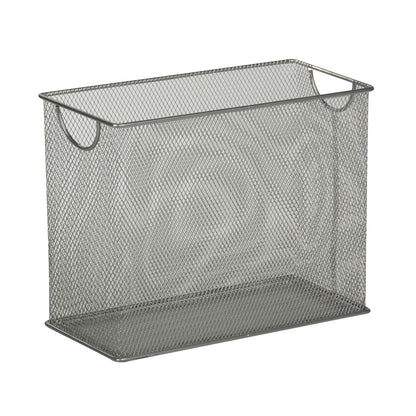 Honey-Can-Do Malla Organizadores de Mesa, Organizador de Carpetas para Colocar en el Escritorio, Parte Superior de Malla, 5.5 x 12.5 x 9.8, Plateado, 1 uds. por Paquete