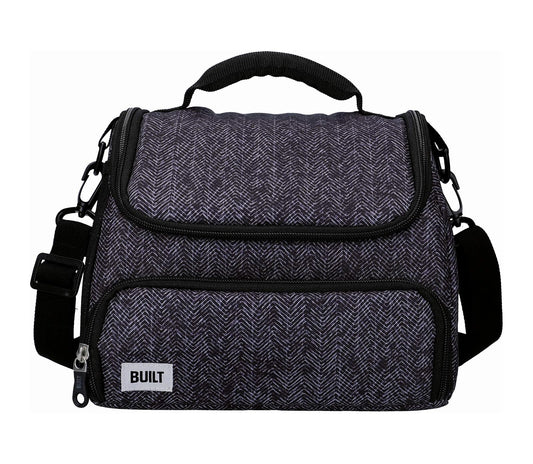 Built - Bolsa de Almuerzo aislada con diseño The Professional, poliéster, Negro, 18,5 x 27 x 21 cm