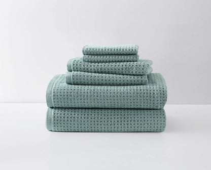 Tommy Bahama - Toallas de baño, decoración de baño de algodón Altamente Absorbente, Baja Pelusa y Resistente a la decoloración, Certificado Oeko-Tex (Azul Northern Pacific Bay, 6 Piezas) - Northern Pacific Bay Blue