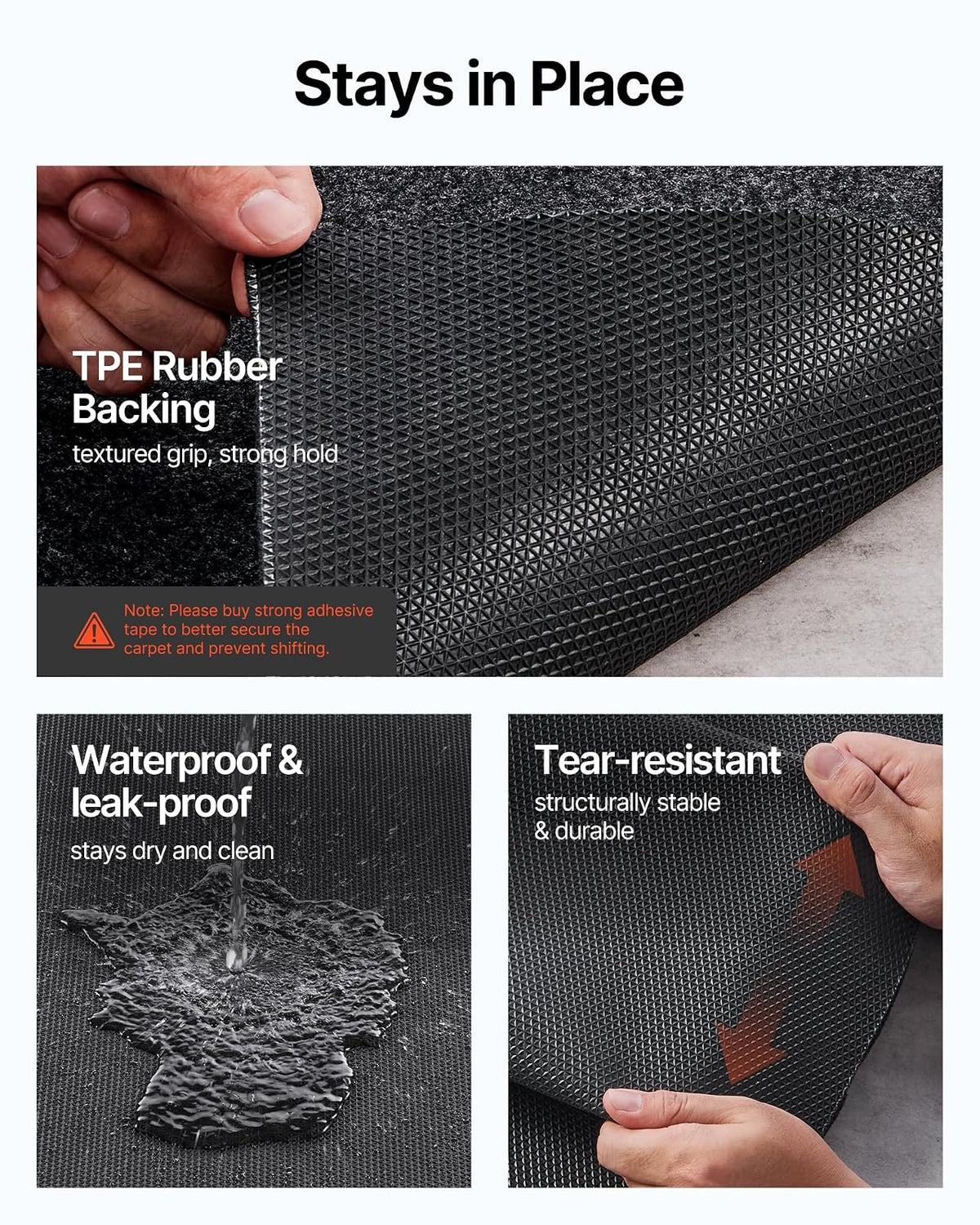 VEVOR - Tapete Impermeable para cochera para Debajo del Automóvil, Antideslizante, de 6.6 x 8.5 pies, tamaño Compacto, Resistente y Protege el Piso del cochera del Agua, Barro y Aceite, para garajes,