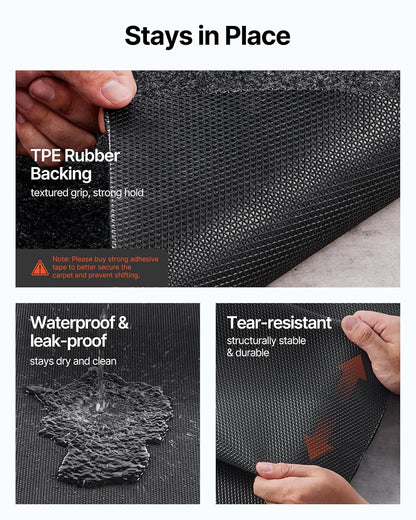 VEVOR - Tapete de cochera de 7.6 x 19 pies, protección Impermeable contra el Agua, la Nieve, la Lluvia, el Barro y el Aceite para Automóviles, Alfombrilla Antideslizante de contención Resistente con
