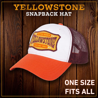 Concept One Yellowstone Trucker Hat, Mesh Adjustable Snapback Baseball Cap with Curved Brim Gorra de béisbol Unisex Adulto