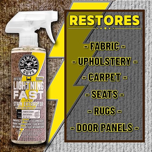 Chemical Guys Lightning Fast Extractor de Manchas de Moquetas y Tapicérías SPI_191_16SW, 473 ml, Aroma Fresco