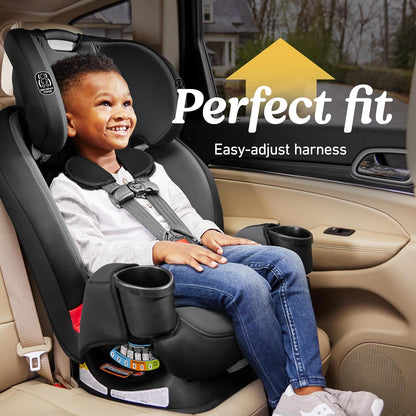 Graco TriRide 3 en 1 Asiento de automóvil convertible – Modo de refuerzo de espalda alta, hacia adelante y hacia atrás, adecuado desde recién nacido hasta preescolar, perfecto para viajes largos en color