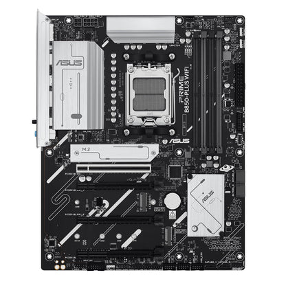 ASUS Prime B850-PLUS WiFi Tarjeta Madre AMD para tu PC de Trabajo y Juego | ATX, AMD AM5, DDR5 hasta 8000+ (OC), PCIe 5.0 x16, 3 ranuras M.2 (1 PCIe 5.0), VRM 8+2+1, WiFi 6E, LAN 2.5Gb, USB-C 10Gbps