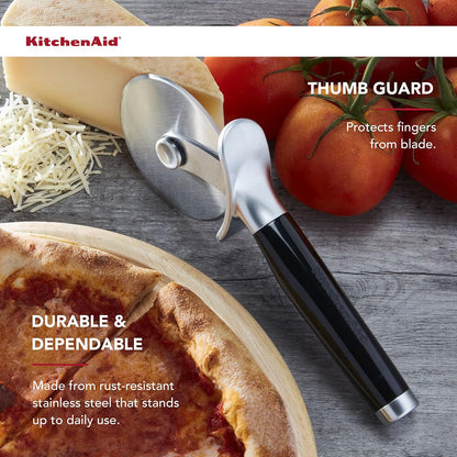 KitchenAid Rueda clásica para pizza, 9 pulgadas, color negro