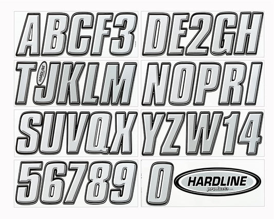 Hardline Products Kits de registro emparejados en fábrica Kit número azul/negro, Plateado/Negro