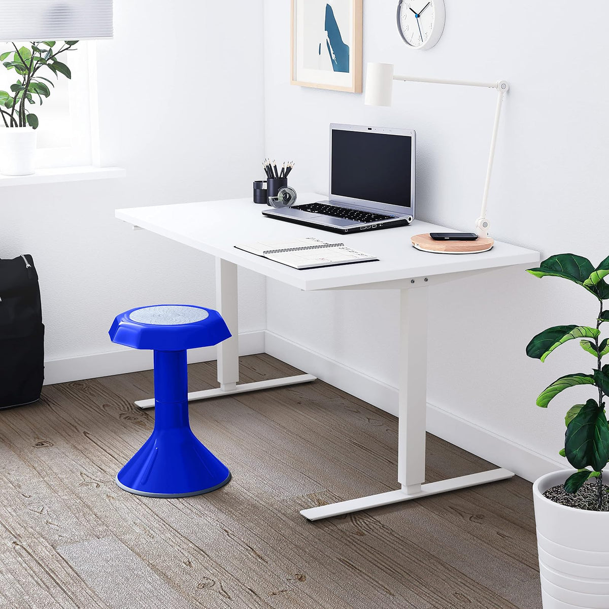 ECR4Kids ACE Active Core Engagement Taburete para niños y adultos, flexible, para aula y asiento de hogar, Azul, 18" H