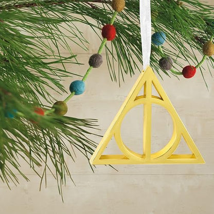 Hallmark Harry Potter - Adorno navideño con símbolo de Las Reliquias de la Muerte, Metal