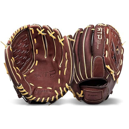 Franklin Sports RTP Pro - Guante de béisbol para Adultos y jóvenes, Derecho, Color Camel