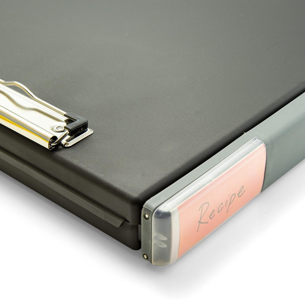 Officemate 83309 - Caja de almacenamiento para portapapeles con anillas, color gris