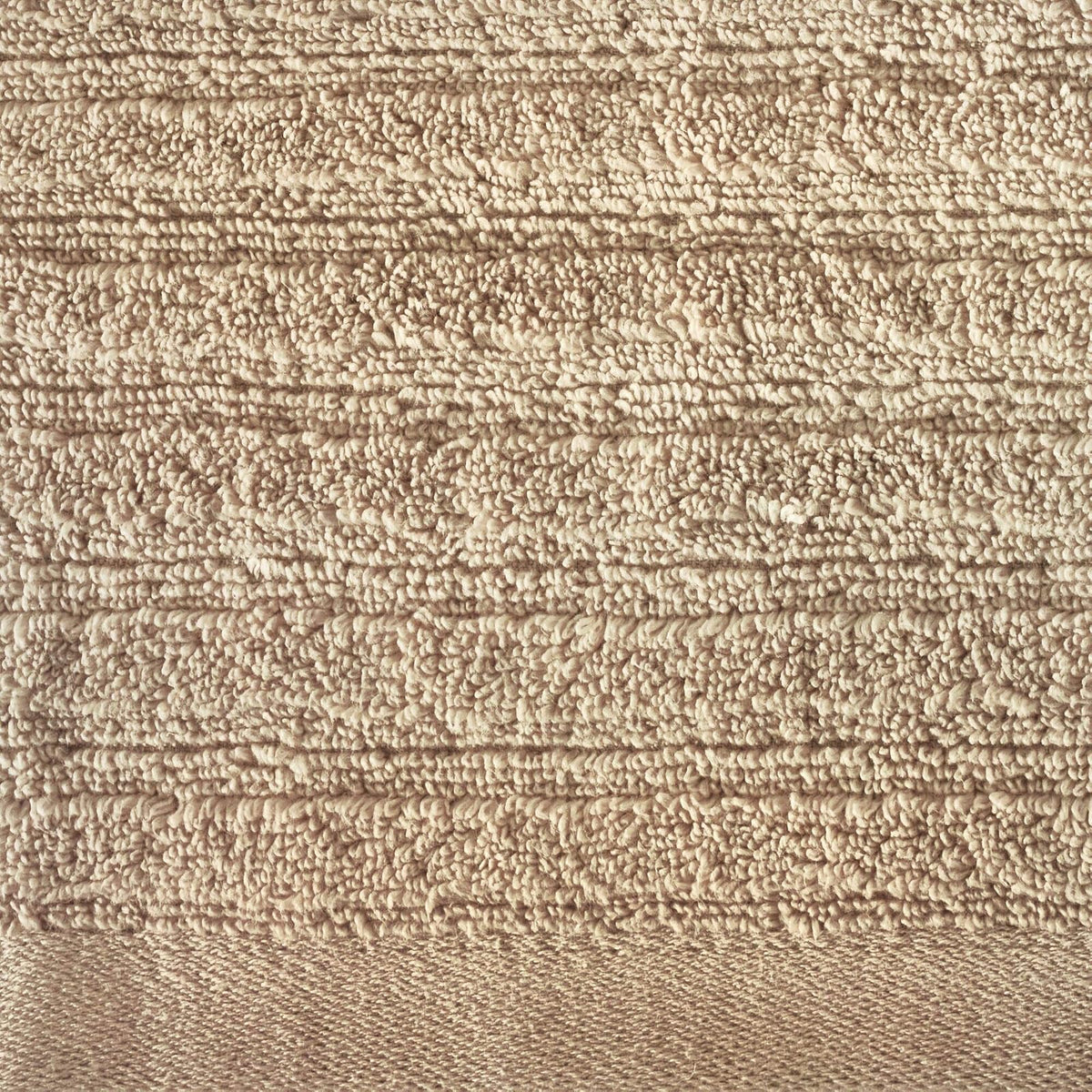 InterDesign iDesign Ribbed Hand Hanging Loop, 100% Cotton Textured Striped Soft Absorbent Machine Washable Towel for Bathroom, Shower, Tub, Set of 6, Linen