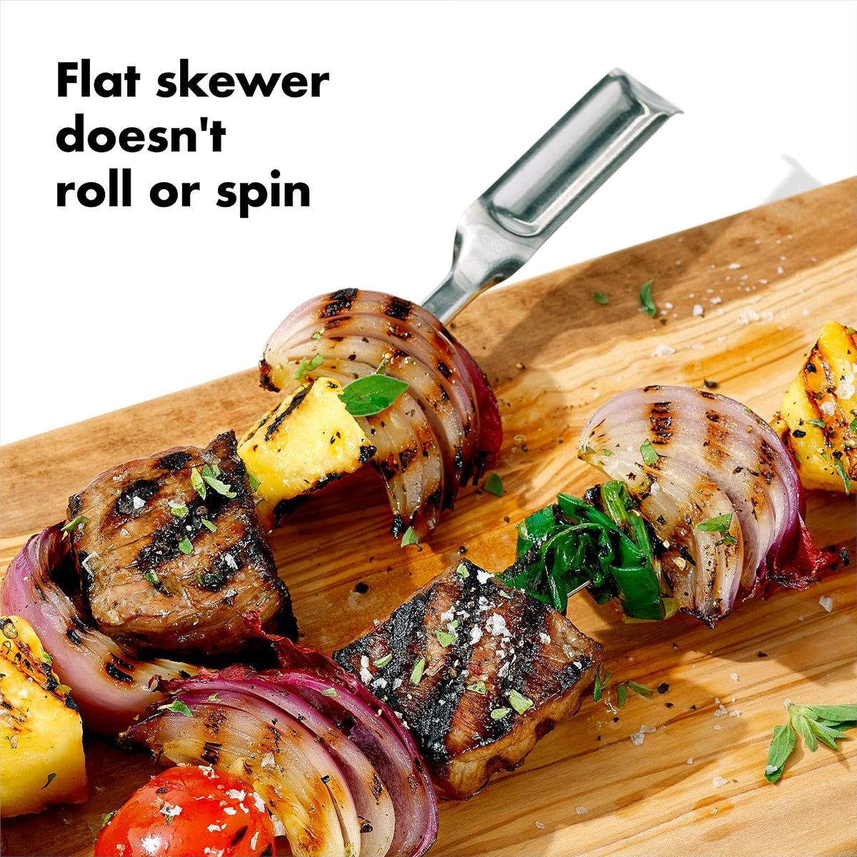 OXO Good Grips - Juego de 6 brochetas para Asar de Acero Inoxidable