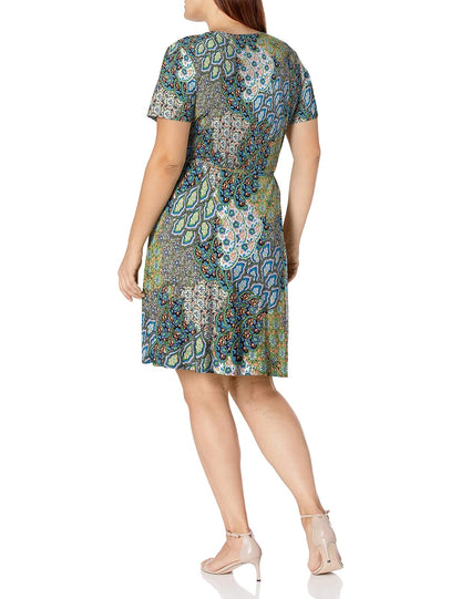 Star Vixen Vestido de Bailarina de Manga Corta para Mujer Vestido Informal para Mujer