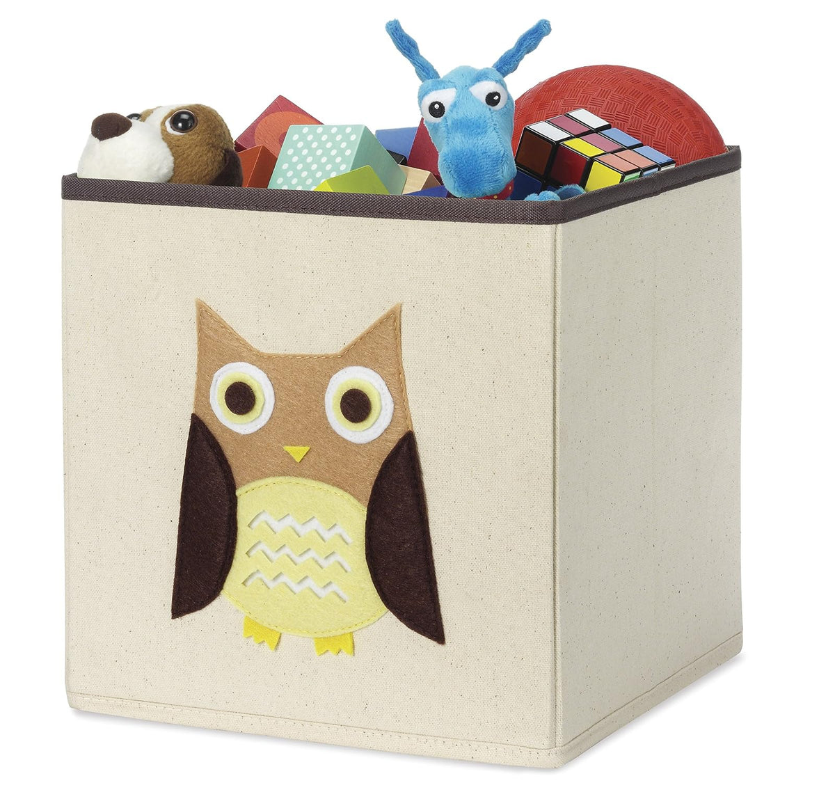 Whitmor cubeta Plegable de Lona para niños, búho café