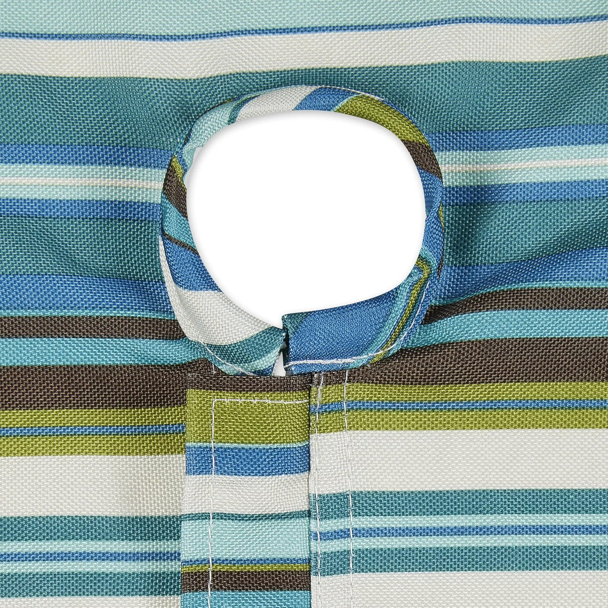 DII Summer Stripe - Colección de Mesa con Cierre para Exteriores, Multiusos, Lavable a máquina, Mantel Redondo de 60 Pulgadas, Playa