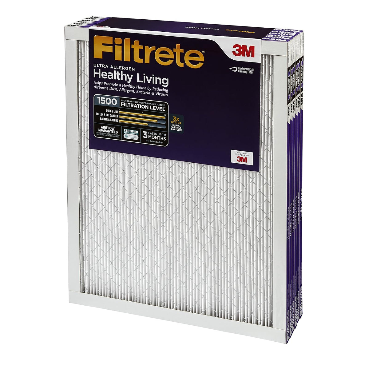 Filtrete Healthy Living filtro, 6 unidades, 14x36x1